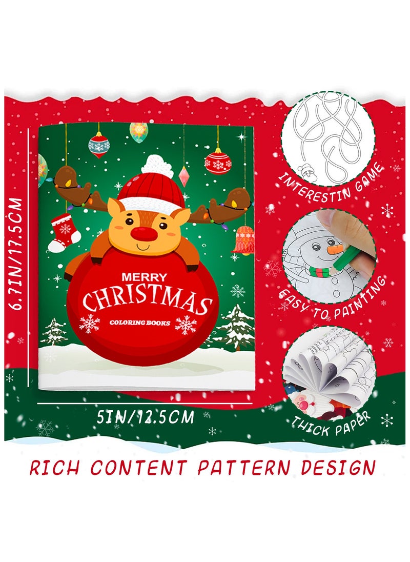 FRUITFUL PARTY - Christmas Coloring Books for Kids,24pcs Festival Coloring Books Bulk/Festival Activity Books Bulk 12 Festival Party Color Pencils for Kids All Ages Indoor Activities Festival Party Supplies Gifts - Image 1