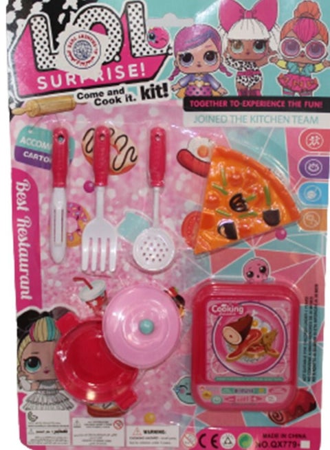 مجموعة ألعاب أدوات المائدة للعب التظاهري مكونة من 6 قطع