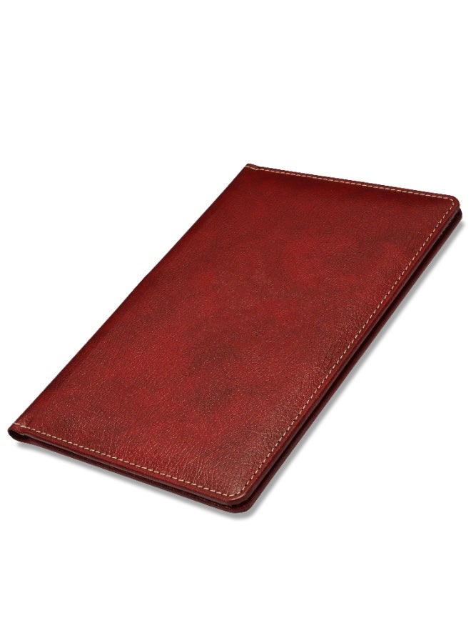 FIS حافظة فواتير تنفيذية، مواد جلدية ملصقة، غلاف مبطن، زوايا مخيطة، حجم 15x24.5 سم، إغلاق بفلاب مغناطيسي، جيب زاوي وحامل قلم، لون مارون - FSCLBFMR - Image 1