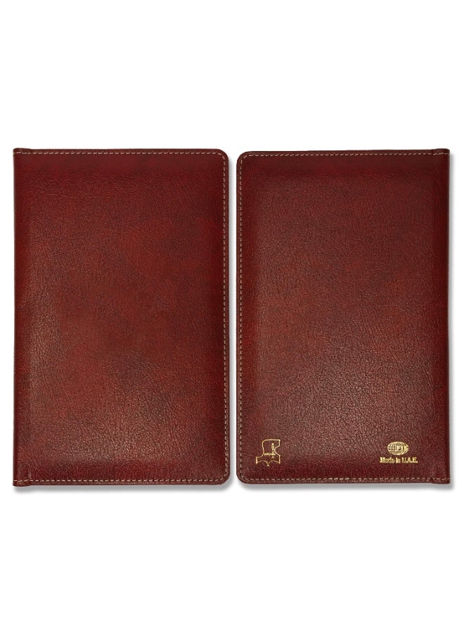 FIS حافظة فواتير تنفيذية، مواد جلدية ملصقة، غلاف مبطن، زوايا مخيطة، حجم 15x24.5 سم، إغلاق بفلاب مغناطيسي، جيب زاوي وحامل قلم، لون مارون - FSCLBFMR - Image 2