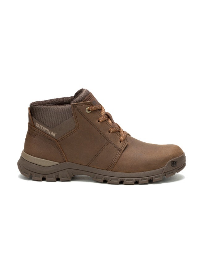 CATERPILLAR CAT Men’s Threshold Chukka Boots – Full‑Grain Leather, EVA Comfort Midsole, Slip‑Resistant Durable Rubber Outsole – Mushroom - Image 1