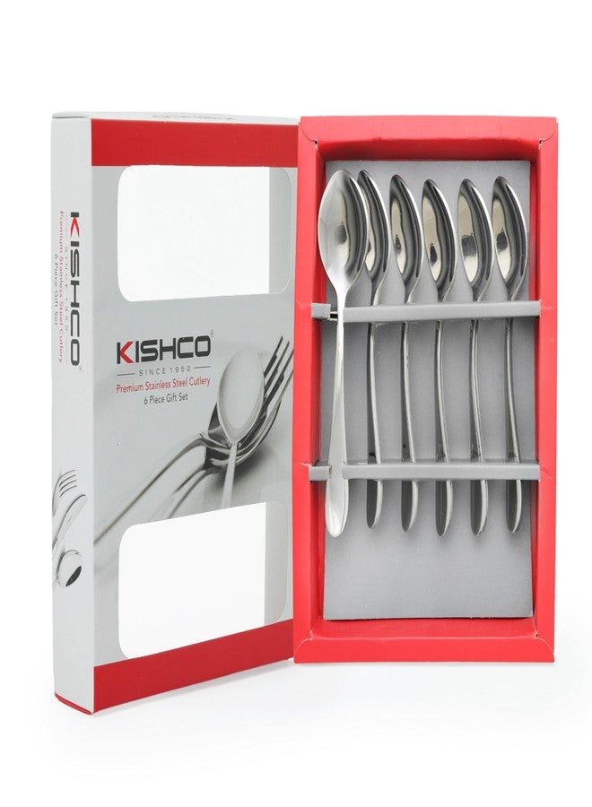 KISHCO طقم ملاعق شاي كيشكو وندسور من الفولاذ المقاوم للصدأ - عبوة من 6 قطع - Image 3