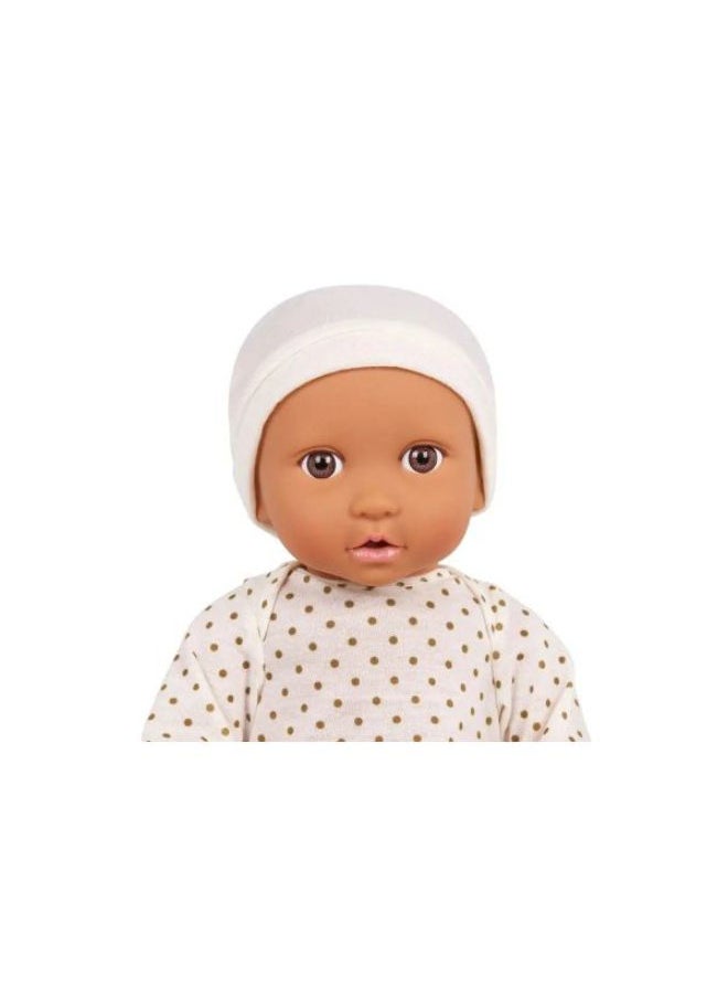 Lullababy 14" Baby Doll With Ivory Polka Dot Pajamas  - Image 2