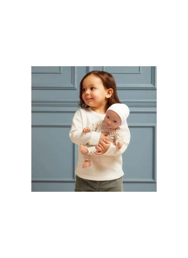 Lullababy 14" Baby Doll With Ivory Polka Dot Pajamas  - Image 3