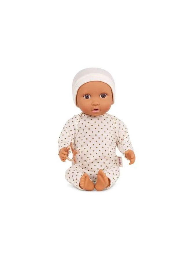 Lullababy 14" Baby Doll With Ivory Polka Dot Pajamas  - Image 1