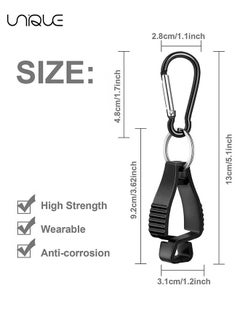 Unique 6 Pack Glove Clips for Work Glove Holders,Glove Belt Clip With Metal Carabiners,Easy to Wear Glove Clip, Tools, & Towel Holder, Ideal for Men Safety Construction Worker Guard Labor  - Image 2