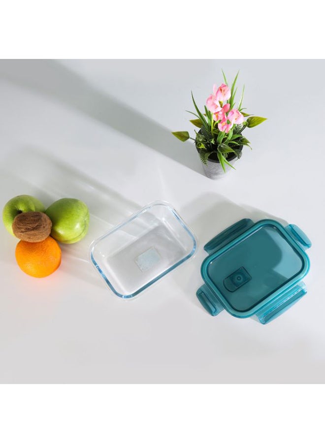 Royalford BRS Rectangle Glass Airtight Container Multicolour - Assorted Colour 370ml - Image 3