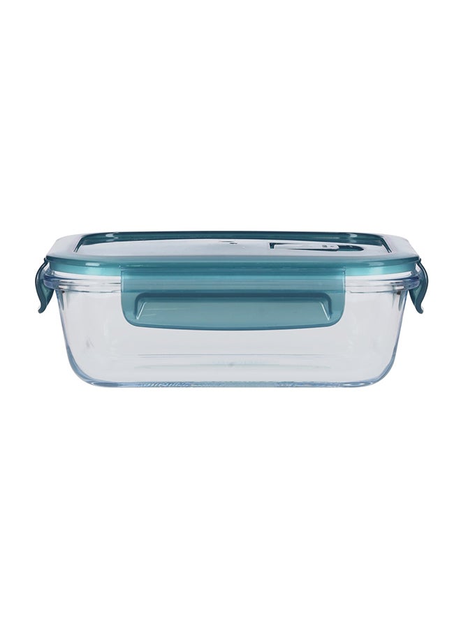 Royalford BRS Rectangle Glass Airtight Container Multicolour - Assorted Colour 370ml - Image 1