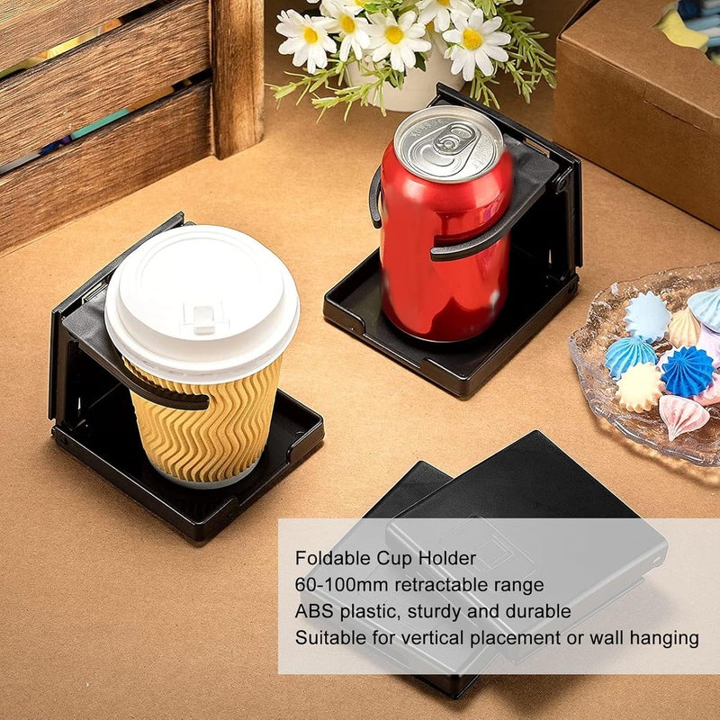 4-piece adjustable cup holder, scratch resistant, foldable vertical positioning cup holder, suitable for trucks, cars, boats (black) - Image 3
