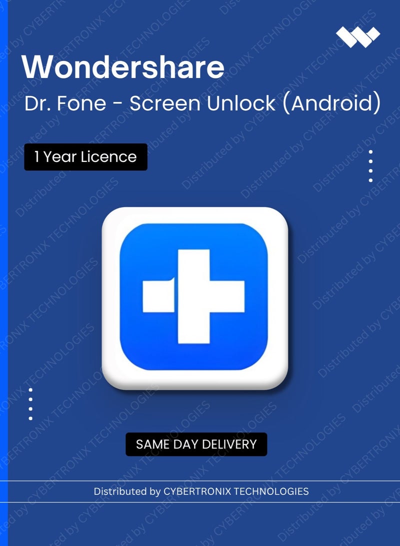 Wondershare Dr.Fone - Screen Unlock (Android) | 1 Year | Digital License | Same Day Delivery