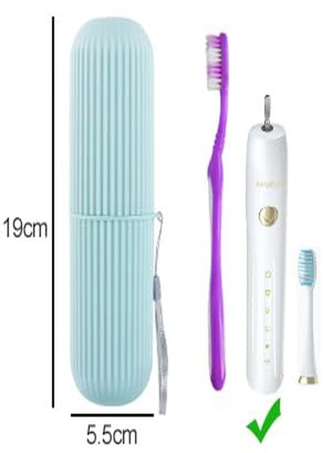 TECHNOWAYS SOLUTION TECHNOWAYS SOLUTION Capsule Shape Travel Toothbrush Toothpaste Case Holder Portable Toothbrush Storage Plastic Toothbrush Holder.(Pack of 3) Multi-Coloured - Image 2
