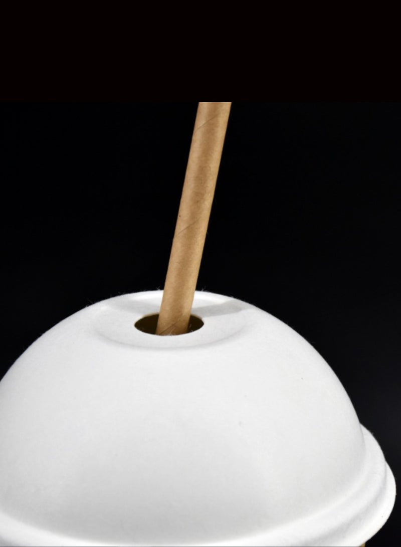 Vitacelli 200Pcs Wet Moulded Disposable White Lid For Coffee And Tea Cups - Image 4