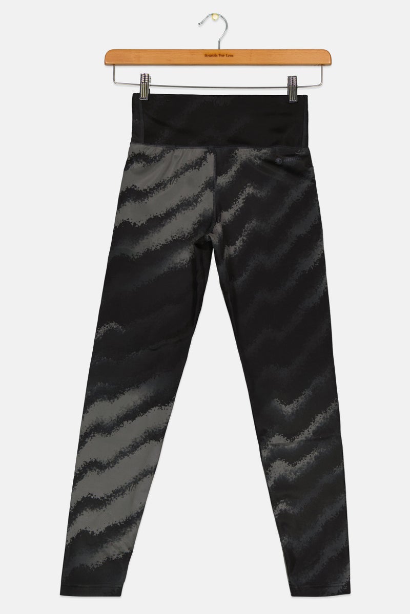 Adidas Kids Girl Tight Fit Brand Logo Outdoor Tights, Multicolor  - Image 2