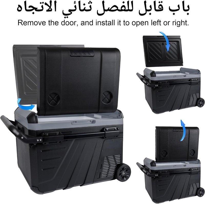 Portable Fridge Freezer, , ,35 Quart (35 Liter) Car Camping Refrigerator,12/24V DC and 100-240V AC Car Fridge Cooler for Outdoor, Camping, RV, Truck, Boat - Image 4