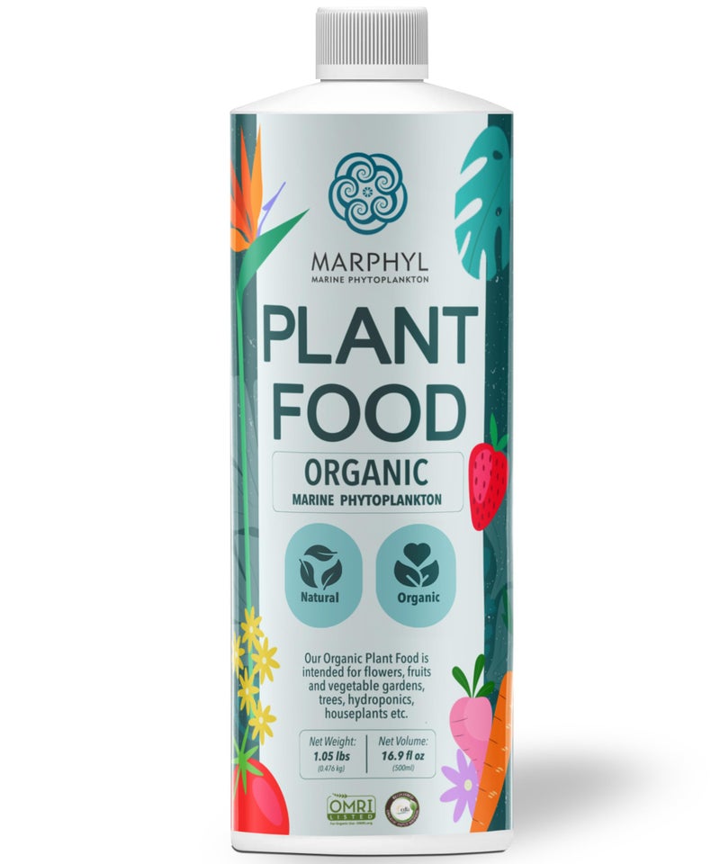 MARPHYL مارفيل سماد سائل عضوي - غذاء نباتات داخلية وخارجية - سماد متعدد الأغراض وغني بالمغذيات للعشب وتعزيز التربة للنباتات المنزلية والزهور والخضروات والعصاريات والخيزران والزراعة المائية - Image 1