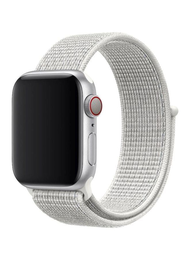 NIBEMINENT Replacement Strap For Apple Watch 42mm Silver