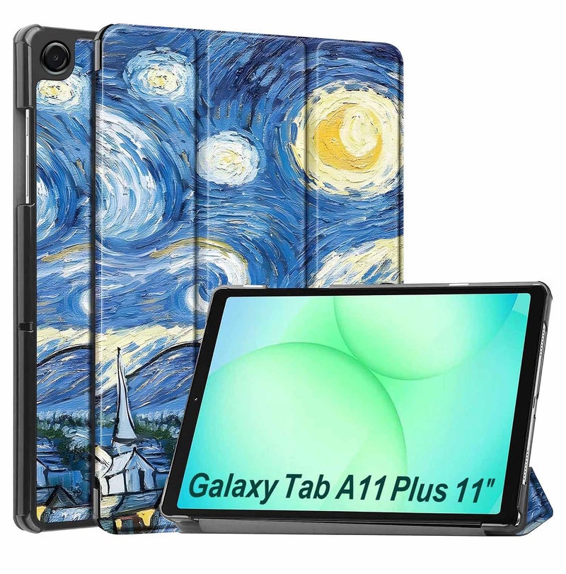 ProElite Case Cover for Samsung Galaxy Tab A11 Plus 11 inch 2025 Case, Slim Trifold Flip case Cover for Samsung Galaxy Tab A11+ 11" 2025 Case Tablet [Auto Sleep Wake Feature], Starry Night - Image 1