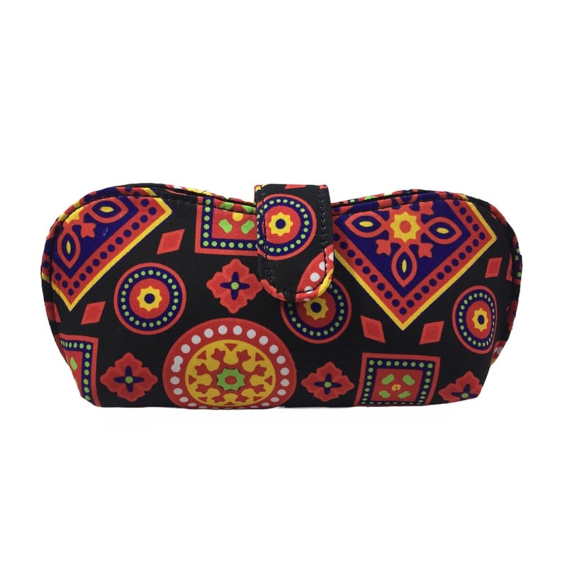 STYLE BITE Store STYLE BITE Handmade Fabric Sunglasses Case with Floral Print | Eyeglass Case for Women & Men | Soft Padded Spectacle Holder with Magnetic Button | Travel Glasses Pouch - Image 1