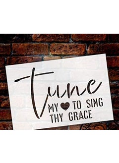 ivana's Ivana's Tune My Heart Stencil | Paint Wood Sign | Reusable Mylar Template | Craft Cursive Christian Hym Home Decor | DIY Blessed Song Lyrics Inspiration Faith & Prayer | Size (12" x 8")  - Image 2