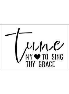 ivana's Ivana's Tune My Heart Stencil | Paint Wood Sign | Reusable Mylar Template | Craft Cursive Christian Hym Home Decor | DIY Blessed Song Lyrics Inspiration Faith & Prayer | Size (12" x 8")  - Image 3