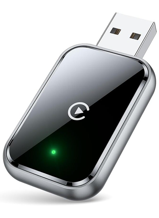 Wireless CarPlay Adapter for iPhone, Convert Wired to Wireless Apple CarPlay Adapter, Mini Size with Extension Cable USB & USB-C/Type-C, Stable Control & No Delay, Black - Image 1