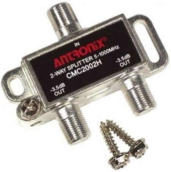 Antronix Cable Modem & MOCA Premium Coaxial 2-Way Splitter Ideal for Bidirectional RG-6 RG-59 Communications - Image 1