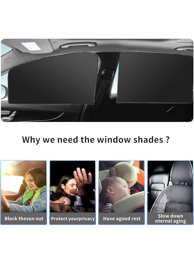 INFOSUN Car Side Window Sun Shade 4 Pcs Universal Magnetic Car Curtain For Baby And Kids With Blocks Uv Rays Reduce Damage From Direct Bright Sunlight And Heat Universal Easy Fit Front Rear Seat - Image 4