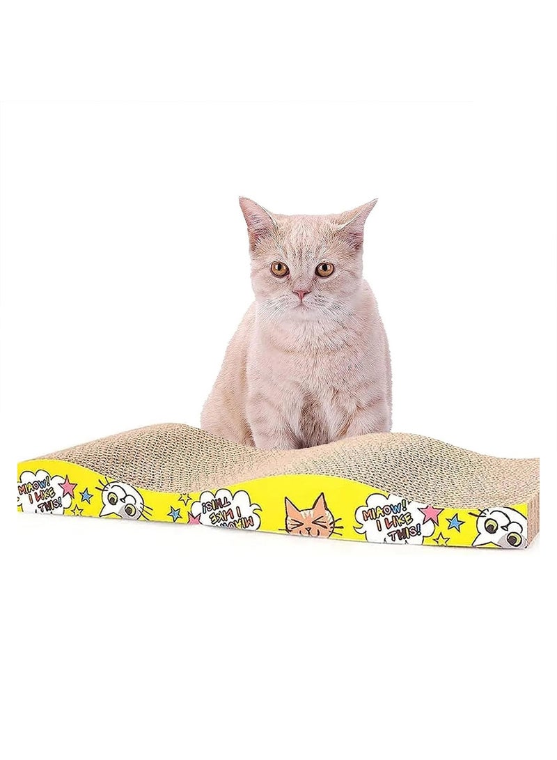 MARGOUN Cat Scratcher Cardboard Cat Scratch Pad with Premium Scratch Textures Design Durable Cat Scratching Pad Reversible - Image 1