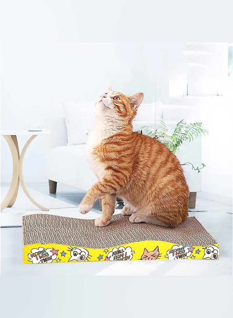 MARGOUN Cat Scratcher Cardboard Cat Scratch Pad with Premium Scratch Textures Design Durable Cat Scratching Pad Reversible - Image 4