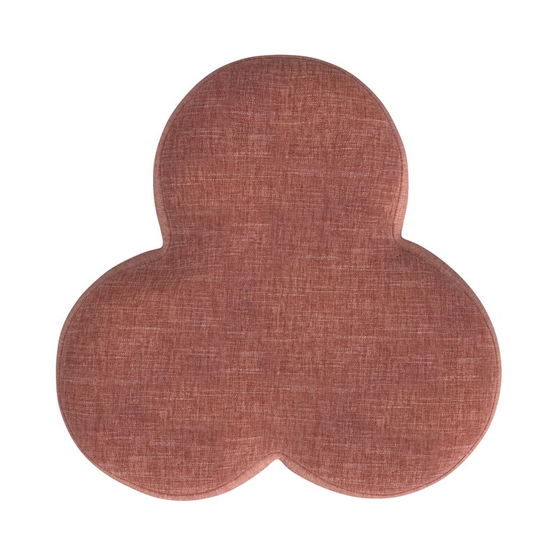 HomePop Upholstered Clover Shaped Ottoman|HomePop Home DÃ©cor|Foot Rest Ottoman - Pink Chenille - Image 3