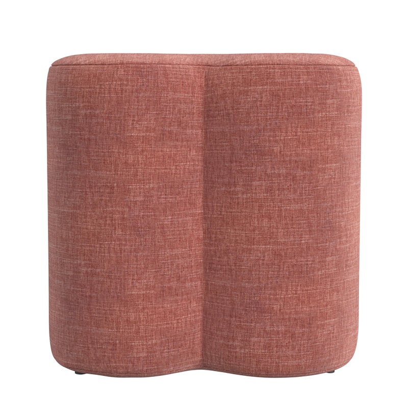HomePop Upholstered Clover Shaped Ottoman|HomePop Home DÃ©cor|Foot Rest Ottoman - Pink Chenille - Image 5