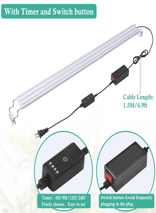 HITOP Full Spectrum LED Aquarium Light - 32-40" Classic Fish Tank Light with Timer, Aquarium Plant Light with Stable Extendable Brackets - Image 3