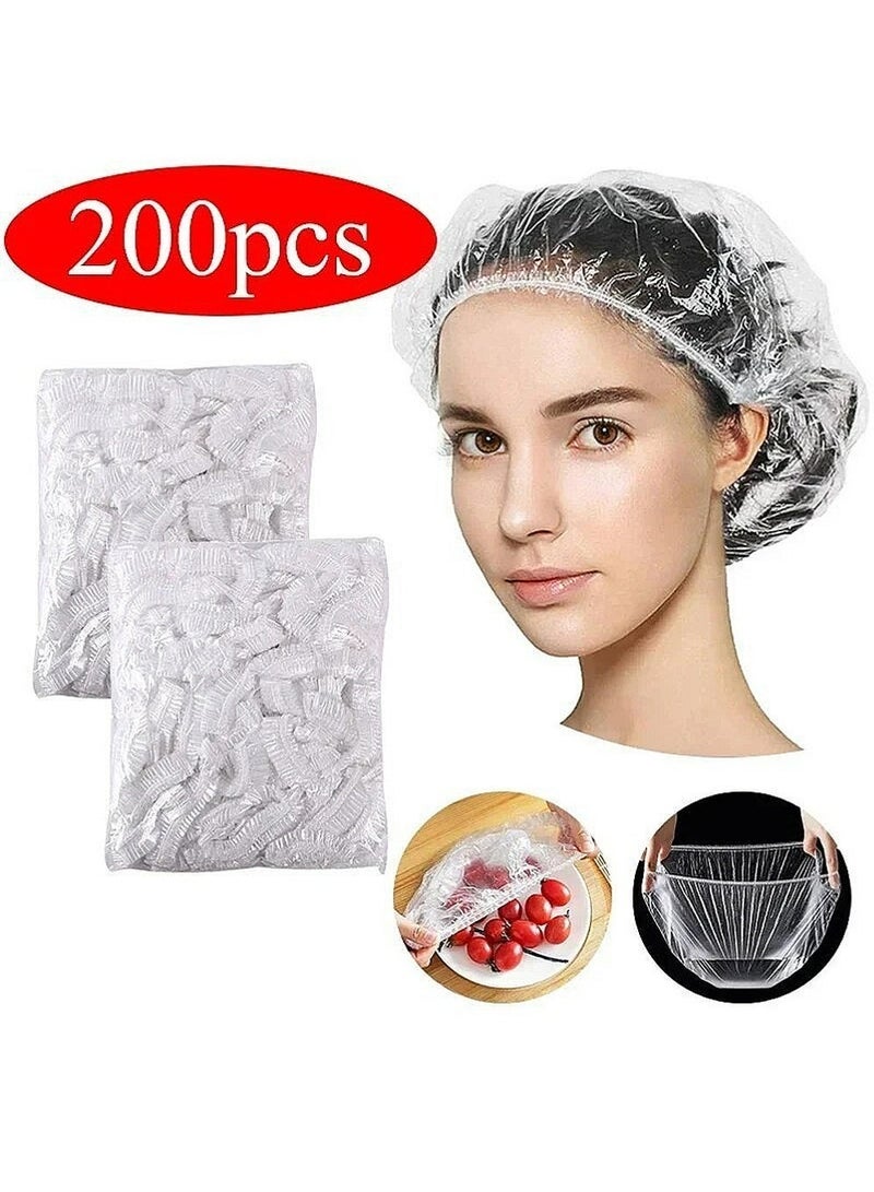 يوجي 200pcs غطاء دش القابل للتصرف ، غطاء حمام سميكة مقاومة للماء عالية الكثافة مرنة غطاء شعر كبير للنساء الرجال السفر سبا فندق الشعر سولون استخدام المنزل عالية الجودة - Image 1