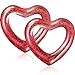Sumind 2 Pcs Heart Pool Floats Inflatable Swim Rings 473 x 394 Inch Bachelorette Floaties Heart Shaped Swimming Loungers Tube for Wedding Bride Summer Beach Party DecorationsRed - Image 2