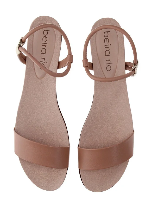 Beira Rio Beira Rio Ladies Flat Sandals Nude | Made In Brazil
