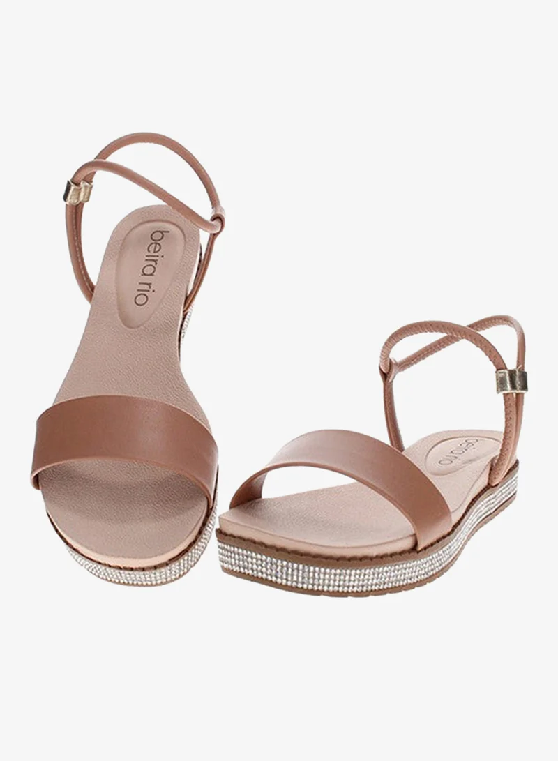 Beira Rio  Beira Rio Ladies Flat Sandals Nude | Made In Brazil for Women | Best Price UAE
