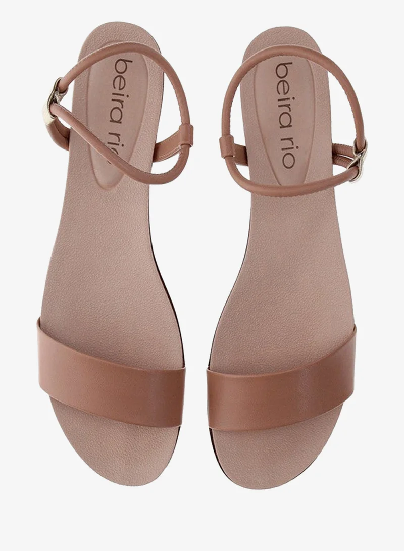 Beira Rio  Beira Rio Ladies Flat Sandals Nude | Made In Brazil for Women | Best Price UAE