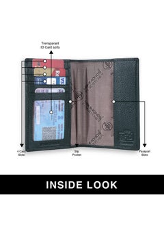 HAMMONDS FLYCATCHER HAMMONDS FLYCATCHER Genuine Leather Passport Cover, Passport Holder for Men and Women - Travel Accessories Document Organizer, RFID Protected Passport Wallet with Card Slots for Trips - Green  - Image 4