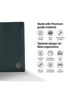 HAMMONDS FLYCATCHER HAMMONDS FLYCATCHER Genuine Leather Passport Cover, Passport Holder for Men and Women - Travel Accessories Document Organizer, RFID Protected Passport Wallet with Card Slots for Trips - Green  - Image 3