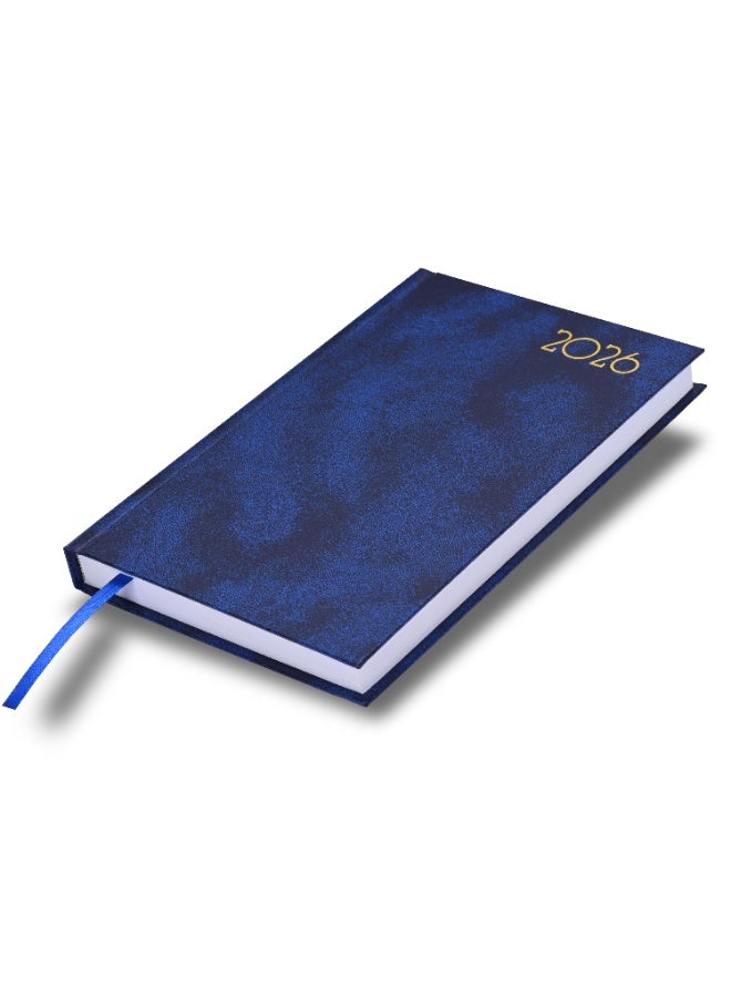 FIS 2026 Diary, French A5 Diary Size(148x210mm), Hard Cover Vinyl Materials, French Language, 60gsm White Paper, Blue Color-FSDI29FR26BL - Image 1
