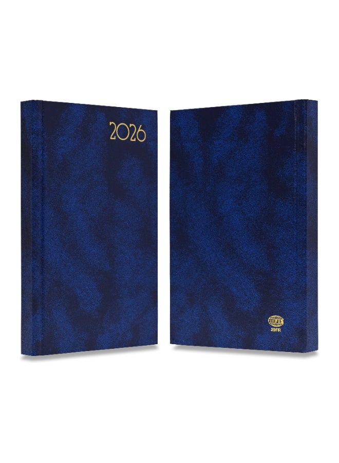 FIS 2026 Diary, French A5 Diary Size(148x210mm), Hard Cover Vinyl Materials, French Language, 60gsm White Paper, Blue Color-FSDI29FR26BL - Image 2