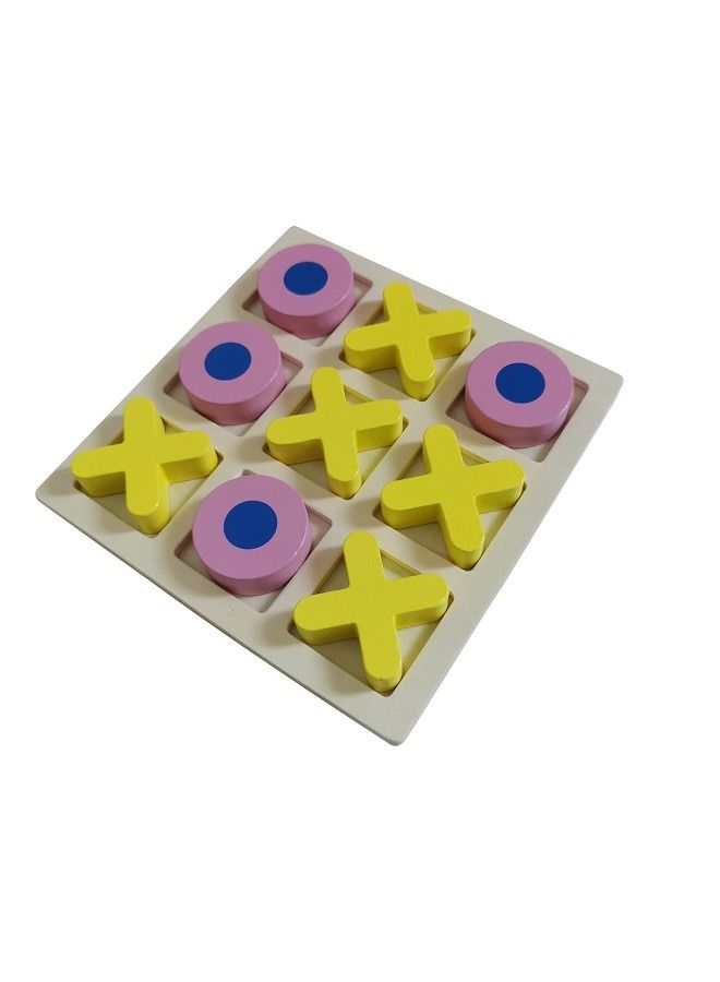 Creative Wooden Tic Tac Toe Board Game Puzzle Set - Image 2