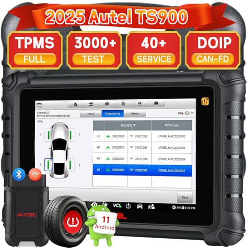 Autel MaxiTPMS TS900, Scanner & TPMS Programming Tool 2-in-1, Upgrade of MK900BT, MK900TS, MS906TS, MX900, MK900, All System Diagnosis, 40+Services CAN FD/DoIP Program Autel MX Sensors - Image 1