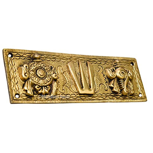 Bhimonee Decor by Modern Gift Centre | Pure Brass Shanku Chakra Hanging Wallplate | 7.75 x 2.5 Inches | 500gm Weight | Traditional Spiritual Wall Decor for Home, Temple, and Office - Image 5