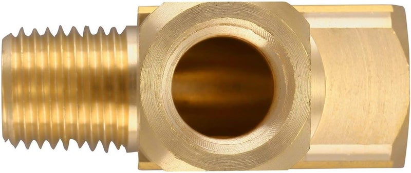 LitOrange 1 PCS Metals Brass Pipe Fitting Barstock Male Branch Tee T Adapter 1/2" NPT Female x 1/2" NPT Male x 1/2" NPT Female - Image 3