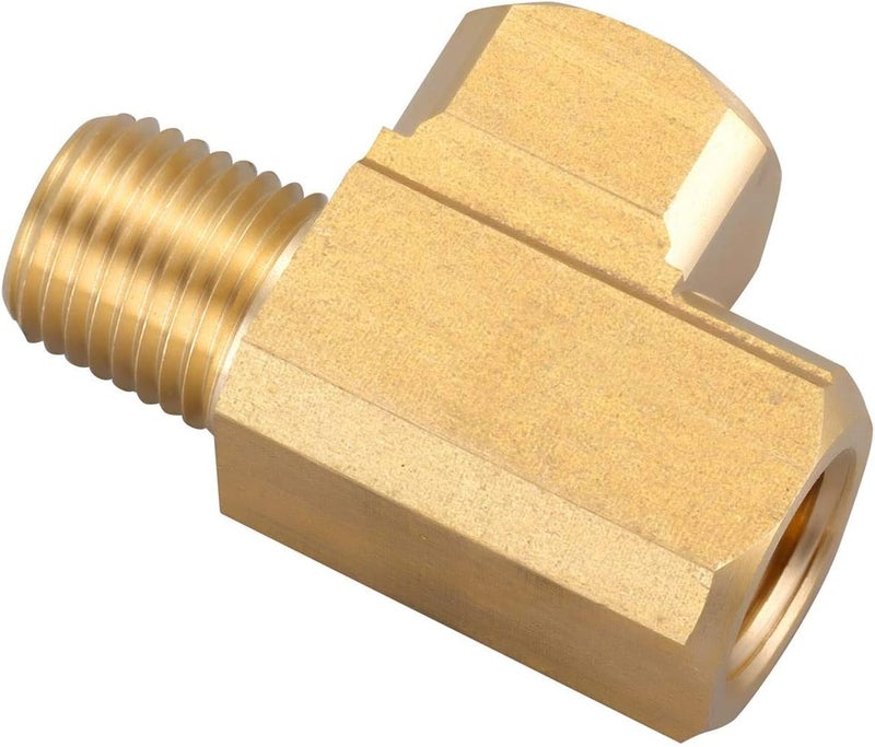 LitOrange 1 PCS Metals Brass Pipe Fitting Barstock Male Branch Tee T Adapter 1/2" NPT Female x 1/2" NPT Male x 1/2" NPT Female - Image 5