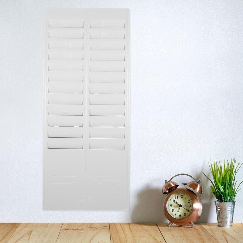 Cards Organizer Rack Attendance Cards Storage Shelf Wall Mount for Office Factory School with Stickers and Practical Random Color - Image 3