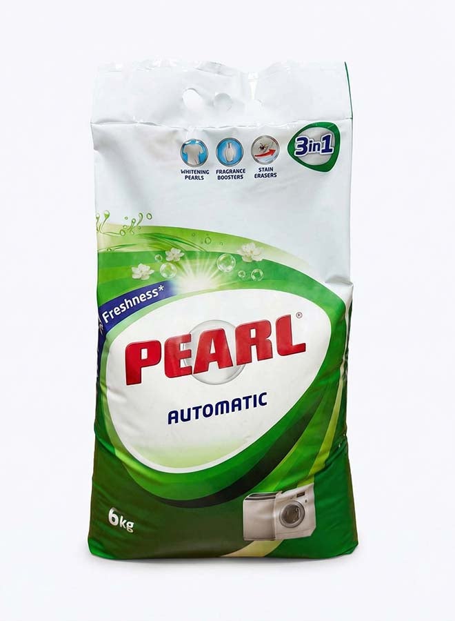 Pearl Laundry Detergent Powder Low Foam Original 6kg Promo Pack Bag Whitening Pearls Stain Erasers for Automatic  Machine 6 Kg - Image 1