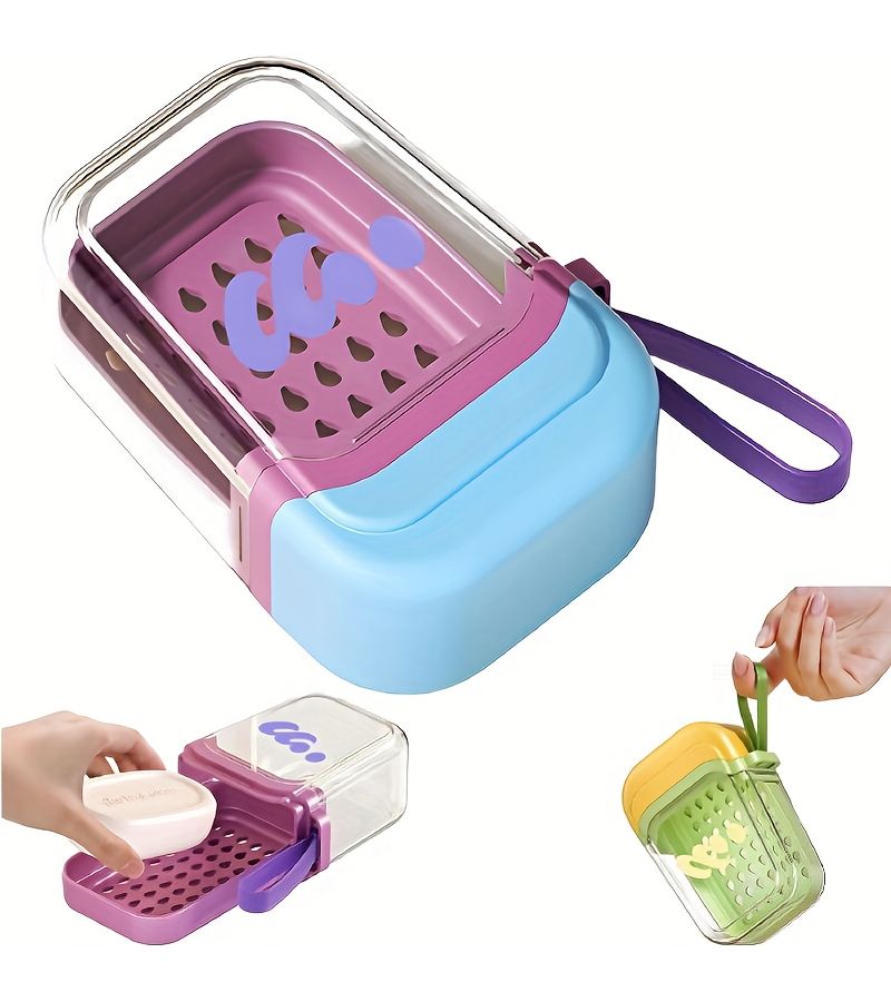 Green Breathable Travel Soap Box Portable Leak Proof Toiletries Storage Organizer for Fitness Bathroom - Image 3