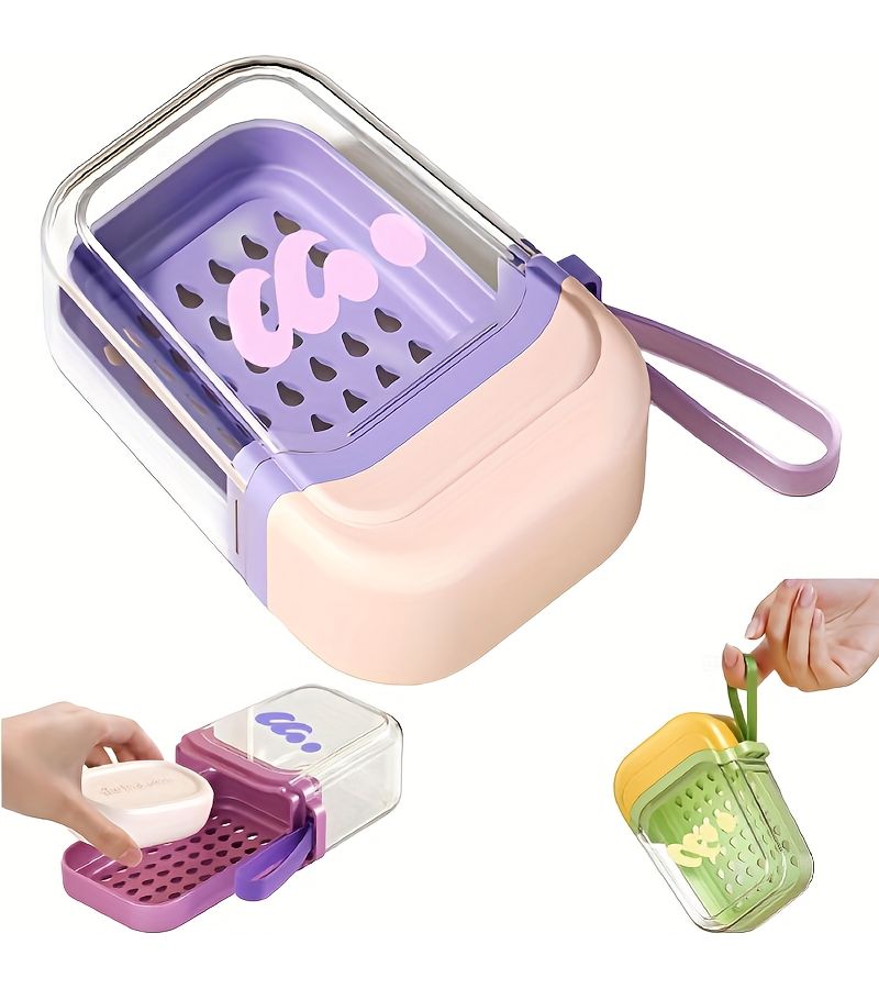 Green Breathable Travel Soap Box Portable Leak Proof Toiletries Storage Organizer for Fitness Bathroom - Image 4